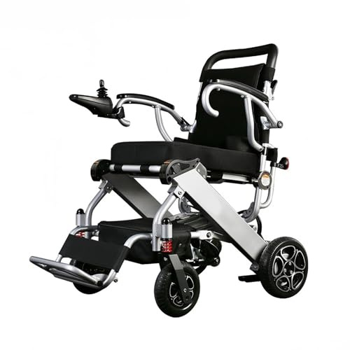 HZWJD Sillas De Ruedas Todoterreno,Sillas De Ruedas Eléctricas,Sillas De Ruedas Eléctricas Plegables,Sillas De Ruedas Motorizadas Portátiles para Adultos,Capacidad De 120 Kg 6.6Ah