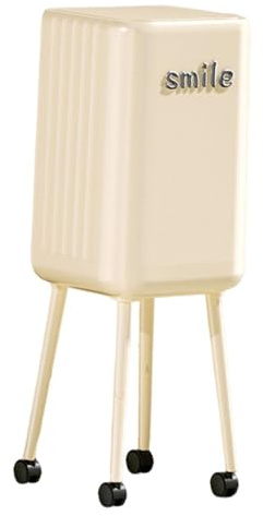 Sharplace Poubelle à roulettes avec Couvercle, idéale pour la Cuisine, la Salle de Bain ou la Maison, Blanc