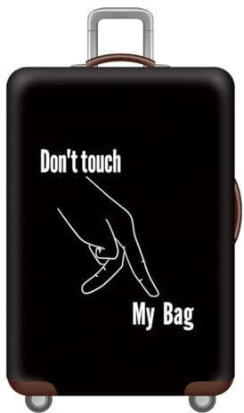 Design Mit Buchstabenprint Reisekoffer SchutzhüLle,Waschbare Luggage Cover,Elastische Koffer HüLle,GepäCkhüLlen FüR Koffer Von 18 Bis 32 Zoll,GepäCk Abdeckung,KofferschutzhüLle (Schwarz,M(22-24inch))