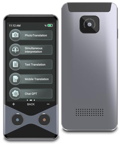 SKARA Traducteur Vocal Instantané IA, 150+ Langues, Carte SIM 4G, WiFi & Hors Ligne, Traducteur de Langues avec Traduction Photo OCR, Traduction de Groupe, Appareil de Traduction pour Voyage
