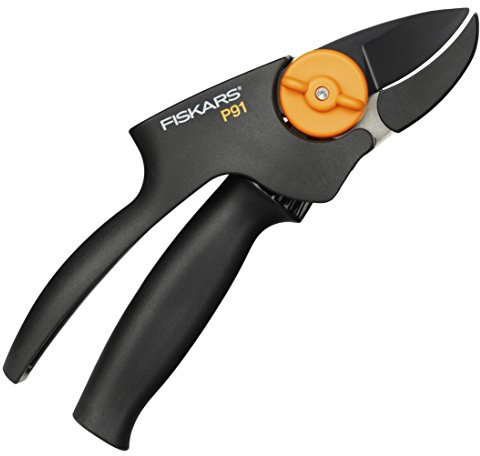FISKARS Forbici da Potatura PowerGear Incudine S-M P91, Senza Softgrip