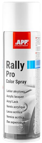 APP Rally PRO Pintura Spray Blanco Brillante 500 ml | Pintura Acrílica | Secado Rápido para Interior y Exterior | Excelente Adherencia, Resistente a la Intemperie, Pulverización de Abanico Precisa