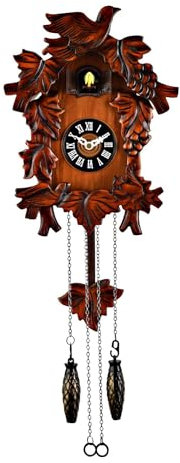 Wood Bird On Top Design Wooden Cuckoo Clock - 70cm Drop