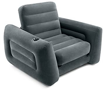 Intex 12-68565 Ausziehbarer Sessel Pull-Out Chair, 109 x 218 x 66 cm (L x B x H), 2-in-1 Ventil