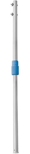 Siqua Pertiga Telescopica con Cierre de Clip y Palomilla. 5M Extensible. Palo para Piscina de Aluminio Estriado. Pertiga Limpiafondos Piscina. Mango Telescópico Piscina.Mango Universal