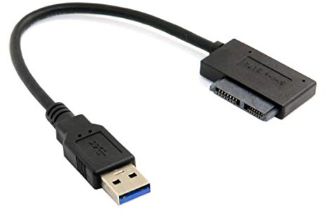 Gaoominy Cavo adattatore USB per unita' ottica CD/DVD ROM slimline SATA da 3,0 a 7 + 6 13Pin