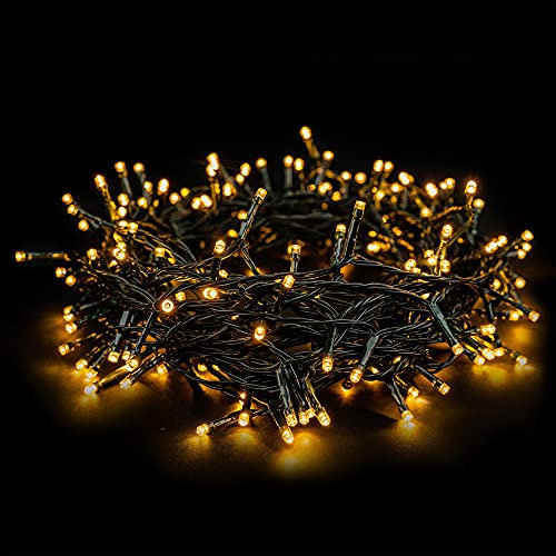 EMOS LED Lichterkette Multifunktion 8 Modi, Länge 18m, 180 LEDs, 230V mit Stecker, Lichterkette Innen und Lichterkette Außen wasserdicht IP44, Farbtemperatur: warmweiß