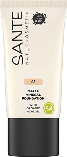 Sante Naturkosmetik MAQUILLAJE FLUIDO MINERAL MATE 03 neutra beige 30m