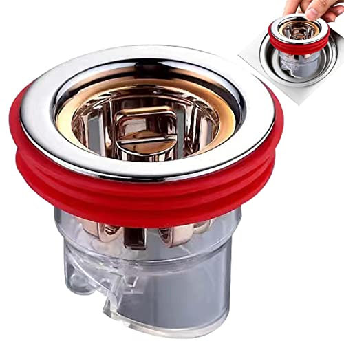 Pomurom Anti Odor Floor Drain Core - Magnetic Floor Drain,Backwater Valve Drainage And Backflow Preventer, Hair Catcher Automatic Closing To Prevent Odor