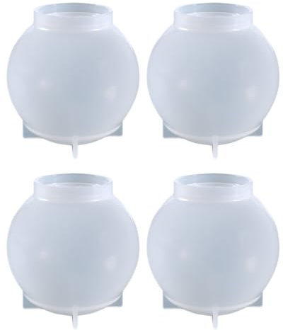jojofuny Silikonform Kugel 55Mm 4 Stück Diy Kristallkugel Harzformen Für Epoxidharz Heimdekoration Flexibel Wiederverwendbar