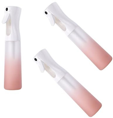 YRUISI 3 botellas de spray continuo, botella de spray de peluquería de color degradado, botella de pulverización de agua de niebla fina, para limpieza del hogar, plantas, peluquería (polvo de molienda