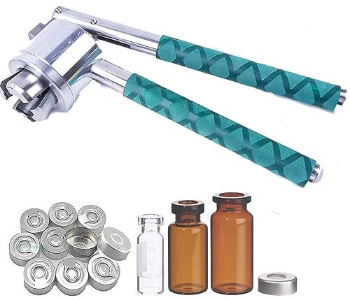 Vial Capping Machine (13-32mm), Pure Aluminum Cap Manual Capping Machine, Bottle Capping Tool, Quick Capping/Adjustable Tightness, Only Suitable For Pure Aluminum Caps,Green-26mm