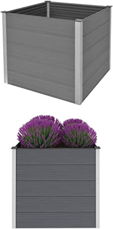 Willood Garten Hochbeet WPC 100x100x91 cm Grau