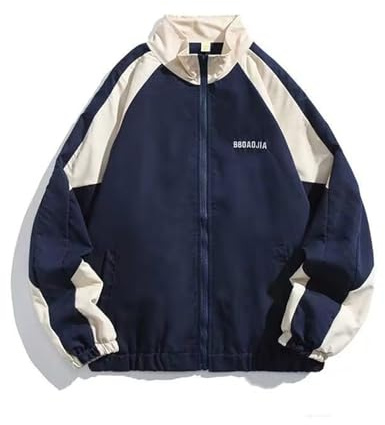 Veste d'université Y2K pour Homme Col Montant Veste de Sport Veste décontractée este de Baseball Vintage Hip Hop Streetwear Veste d'été Manteau Petit ami