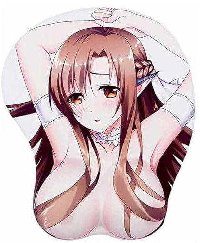 GUANBBD-Anime Asuna 3D Mauspad mit Handgelenkauflage Gaming Mauspads Rutschfestes Mauspad 3D Mauspads 3D Ergonomisches Mauspad-Mousepad 4459