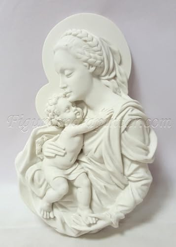 Arte Pesebre Figuras para Pintar Virgen Plana con Trenzas, 2 ud.