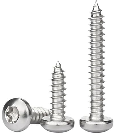 Generisch M3 M3,5 M4 M5 M6 304 Edelstahl Torx Innensechskant Rundkopf-Blechschrauben Flachkopf Sechslappen-Holzschraube(25mm,M6 (20 Pieces))
