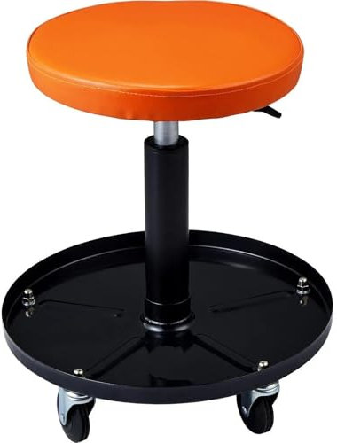 RVIFY hocker mit Rollen Verstellbarer Mechaniker-Rollsessel, Sitzhocker, Werkzeugablage für Werkstatt und Garage Rollhocker