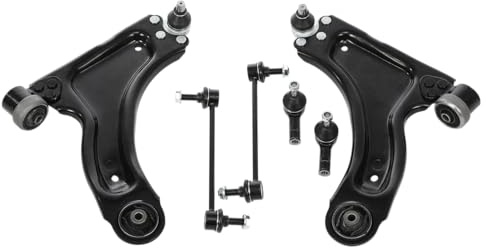 ISINEVER 2x Querlenker mit Koppelstange + Spurstangenkopf Vorderachse Links Rechts Kompatibel mit Opel Combo, Corsa C X01, Tigra Twintop X04