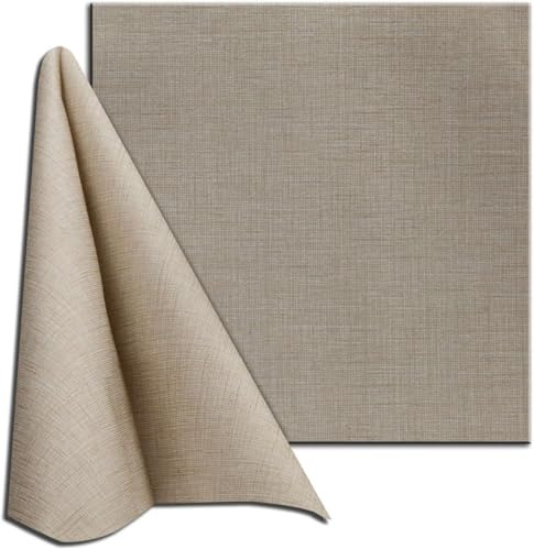 TNT Einwegserviette 40x40 aus Vlies taupe | 50 Stück | Servietten strapazierfähig | saugfähig | stoffähnlich | ideal für Gastronomie | HoReCa | biologisch abbaubar