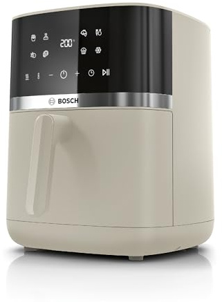 Bosch - Freidora de aire Serie 4, Air Fryer XXL, 6,1 L, 7 programas, dos placas de calor, descongela, mantiene el calor, beige mate, MAF462C0
