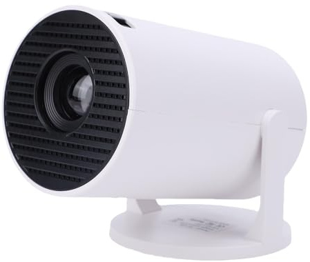 Bewinner Projecteur WiFi Portable pour Home Cinéma, Petit Projecteur de Film avec Rotation à 240°, HDMI USB AUX, Faible Bruit 25 DB, Haut-parleurs Surround, Vidéo HD pour Extérieur et