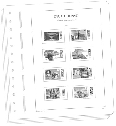 Leuchtturm 100178 Nachtrag mit Klemmtaschen - Vordruckblätter für Briefmarken-Sammel-Album - Bundesrepublik Deutschland 2025