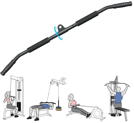 GSXLZ latsdragstång 39,4 tum LAT Pull Down Bar 360 Roterbart fitnesshandtag för pulley System gym LAT pulldown handtag fästen för gym kabel maskin