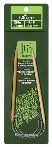 Clover 3016/29-08 Takumi Bamboo Circular 29-Inch Knitting Needles, Size 8