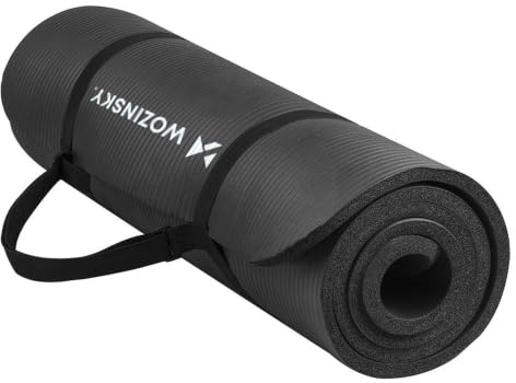 WOZINSKY Yogamatte Fitnessmatte Pilates Sportatte Rutschfest 181x63x1 cm