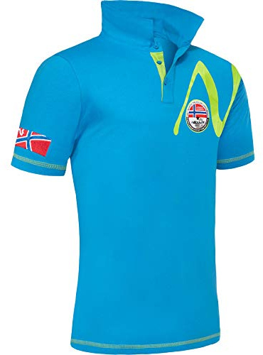 Nebulus Herren Poloshirt TUPAI, Polo Kurzarm, Sweatshirt, Malibu - L