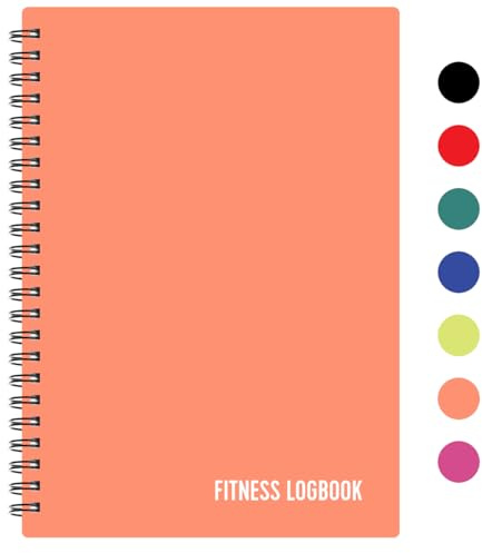 Carnet de fitness – Suivez 150 d'entraînements – Papier épais, couverture durable – A5 – Non daté – Suivez la perte de poids, la prise de muscle, les progrès en musculation