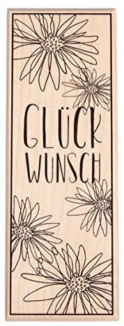 Rayher Stempel /''Blütenmeer-Glückwunsch/'', 4x11cm, 29247000, Natur