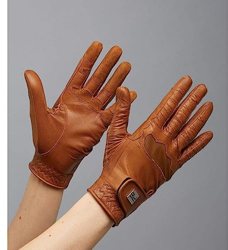 Premier Equine Guantes de Montar de Cuero para Mujer Mizar