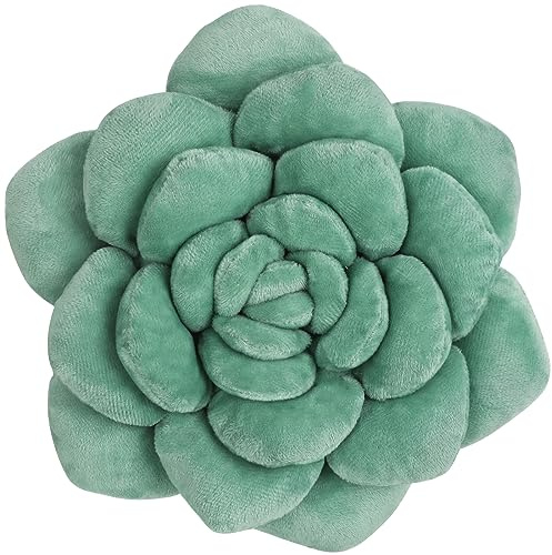 OtGalk Hand-Stitched Plush Decorative Throw Pillow. Plant-Shaped Pillows and Flower Pillows, Plush Cushions for Bedroom and Home Decoration, 9.84in/25CM