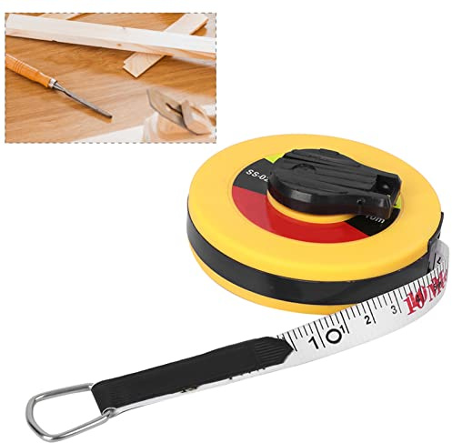 20M Standortmessung Fiberglas, Fiberglas-Maßband, Fiberglasband Topografia, Edelstahl M6 Muttern und Unterlegscheiben, Maßband, Weiche Lineale, Gebäudevermessungsmessung (10cm)