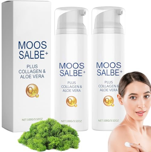 Moossalbe PLUS - Mooscreme Gegen Gesicht Falten mit Hochwirksamen Soforteffekt | Mooscreme mit Anti Aging Wirkung | Feuchtigkeitscreme für Tag & Nacht | vegane Naturkosmetik