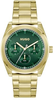 Hugo Analoge Multifunktions-Quarzuhr für Herren Kollektion #Bright Sport mit Edelstahl- oder Lederarmband