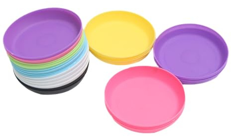 DOITOOL 25 pièces Plateau sous Pot de Fleur Rond Plastique pour Plantes avec Bac de Récupération Eau Support Stable et Étanche pour Jardin Balcon Intérieur