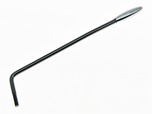 kaish 5 mm St Strat Gitarre Tremolo-Arm (zum Einschieben, schwarz nickel, mit Chrom Spitze