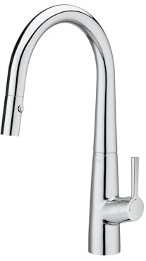 Roca A5A812AC00 Mezclador Cocina, Syra, Caño Extraible Ducha, Cold Start, Cromo