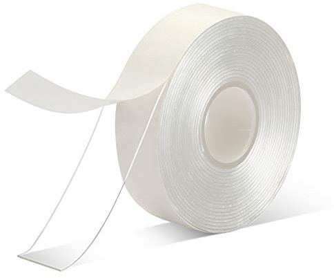 VERSAF Double Sided Tape Heavy Duty - 3/4 10' Acrylic Clear Strong Adhesive Removable No Residue Double Sided Tape Mounting for Carpet Fix/Home Office Wall/Poster/LED Lights/Car Decor/Glass Decor