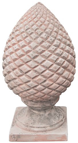 Pigne vieillie en terre cuite toscane L 25 x P 25 x H 55 cm