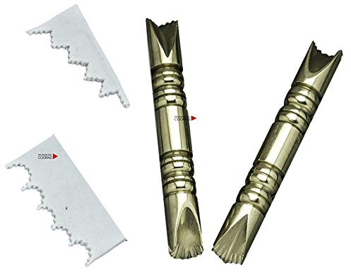 Professional Cooking Pinza punzone pintadore sardo Artigianale in Ottone con Doppia Forma