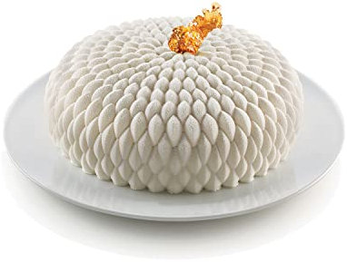 silikomart | Stampo in Silicone per Torta Moderna HONORÉ, Antiaderente, Confezione da 1 Stampo per Dolci, 3D Design, Ø 195 h 70 mm, Volume 1600 ml, Made in Italy