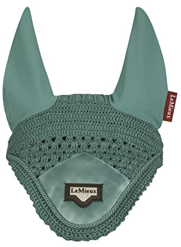 Lemieux Loire Fliegenhaube für Pferde, Salbei, stylisch, handgestrickt, weich und dehnbar, Größe L