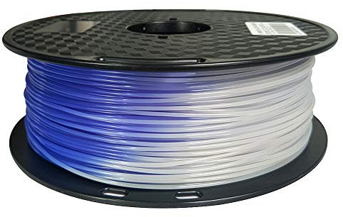 CC3D Farbwechsel Filament Violett Weiß PLA Filament 1,75mm 1KG 3D Drucken Filament Farbwechsel mit Temperatur 3D Material PLA Veränderung mit Temperatur Wechsel mit Hitze PLA Violett zu Weiß