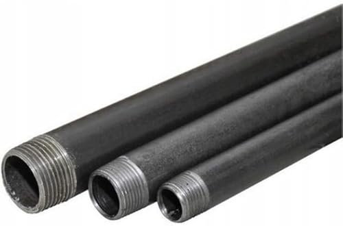 Raccord Mamelon Fileté 3/4 x 800 mm en acier noir – filetage mâle x mâle, résistant à la chaleur & robuste pour chauffage, industrie & mobilier loft