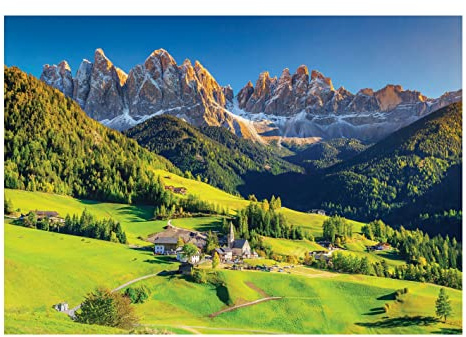WallArena Fotomural Montañas 152x104 cm | Fotomurales - Papel pintado - para salón y dormitorio - Mural de TNT con efecto 3D - cola incluida