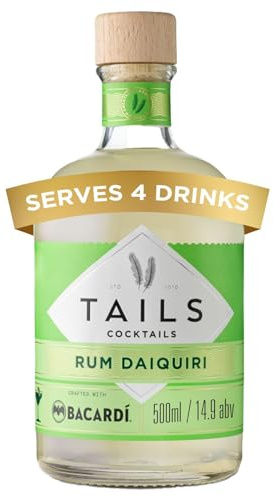 TAILS Cocktails Cóctel Clásico de Daiquiri con Lima, Cóctel Premezclado Listo para tomar, 14,9% ABV, 50cl / 500ml